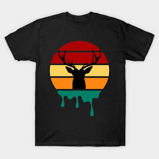 Vintage Sunset Buck Head Aesthetic T-Shirt